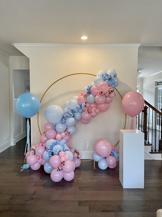 Arco de globos para fiesta de cumpleaños, estructura de aro