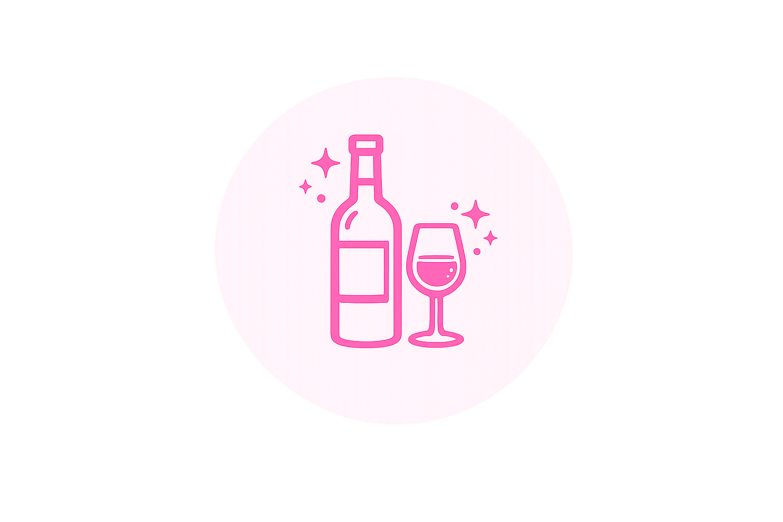 Botella de vino para brindar