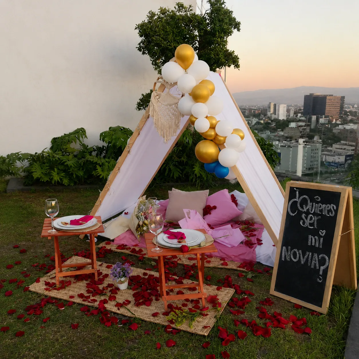 Servicio para dos - Teepee romantico en CDMX
