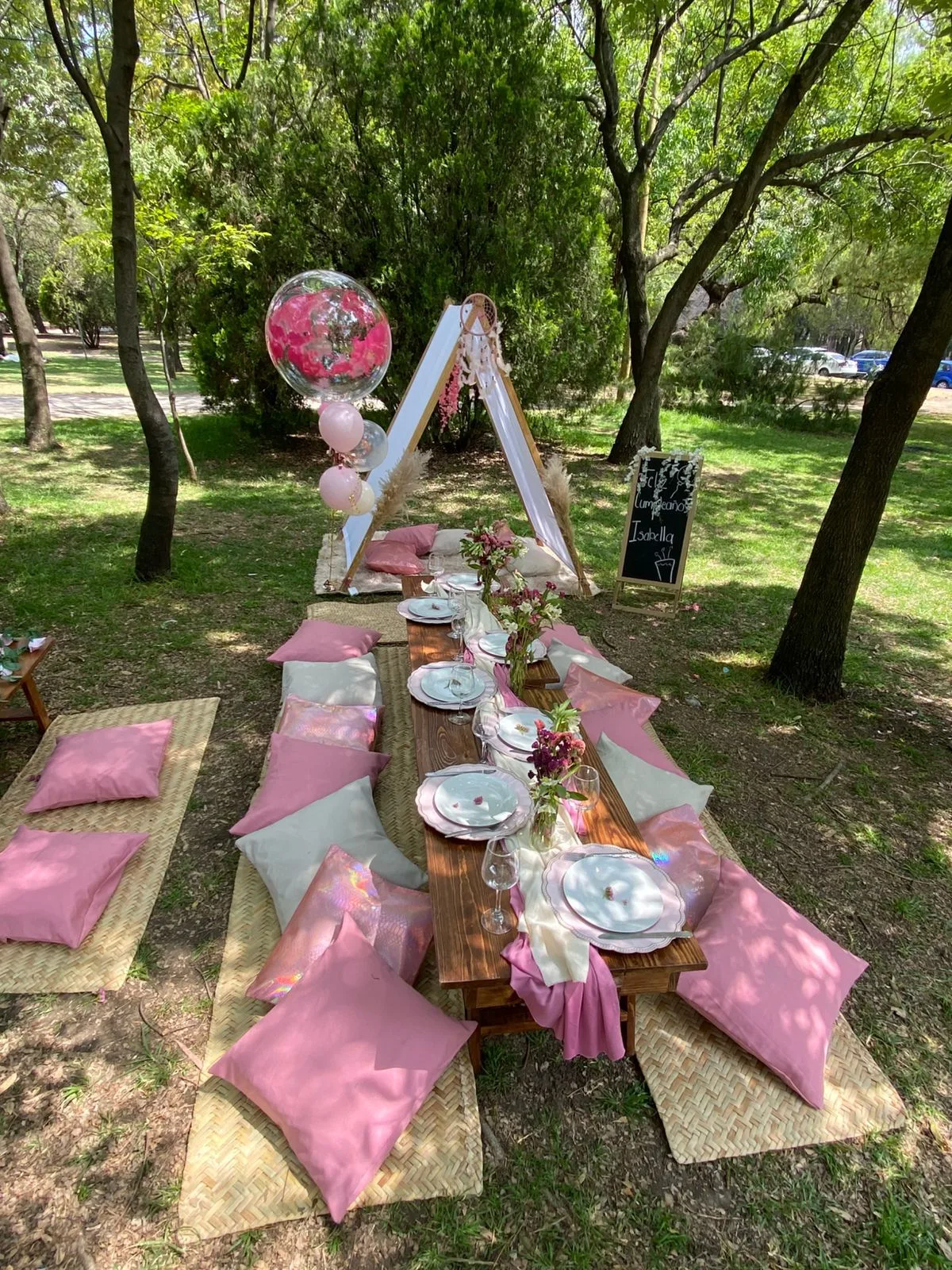 Montaje de tepee para evento CDMX