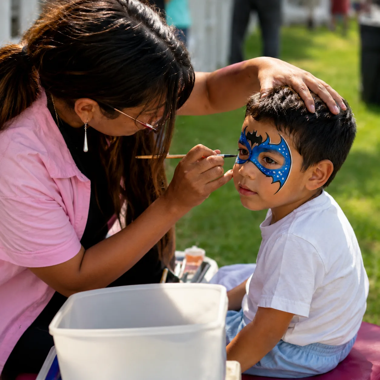 Pinta caritas niños fiesta
